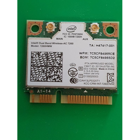Asus – Carte Wi-Fi Asus N551JX – 7260HMW – pièce détachée PC portable