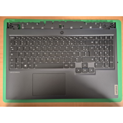 Clavier Français gris pour Lenovo Legion 5-15arh05. vue de face.