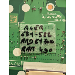 Carte Mère B5W1E LA-D121P AMD E1-7010 4Go RAM pour Acer ES1-522