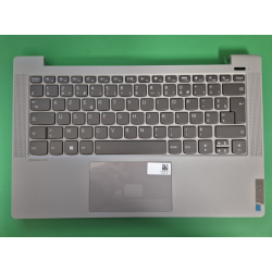 Clavier Français gris Lenovo Ideapad 5-14are05, Lenovo Ideapad 5-14itl05. Vue de face.