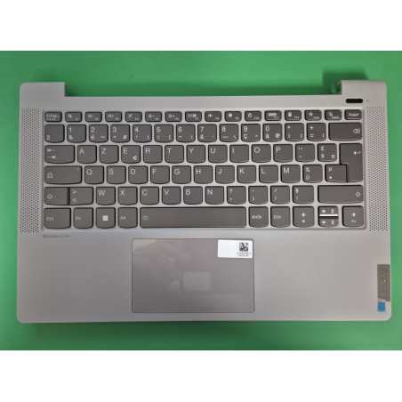 Clavier Français gris Lenovo Ideapad 5-14are05, Lenovo Ideapad 5-14itl05. Vue de face.