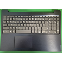 Clavier français bleu pour Lenovo L3-15iml05. Vue de face.