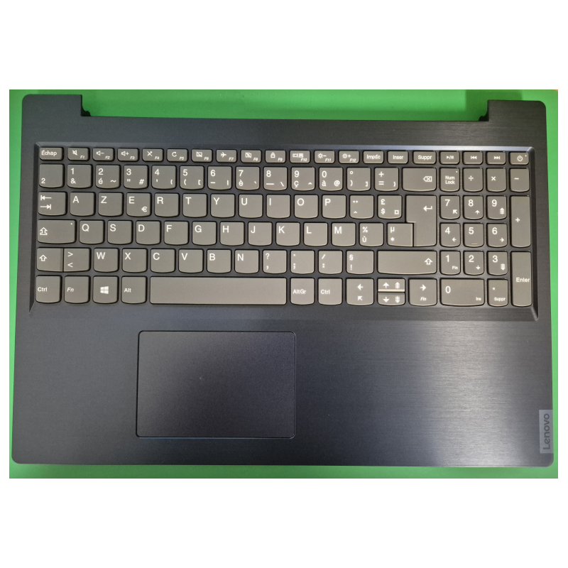Clavier français bleu pour Lenovo L3-15iml05. Vue de face.