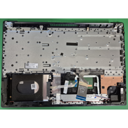 Clavier français bleu pour Lenovo L3-15iml05. Vue de derrière.