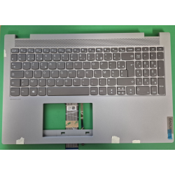 Clavier Français gris pour Lenovo Flex 5-15iil05 et Flex 5-15itl05. Vue de face.