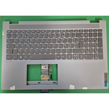 Clavier Français gris pour Lenovo Flex 5-15iil05 et Flex 5-15itl05. Vue de face.