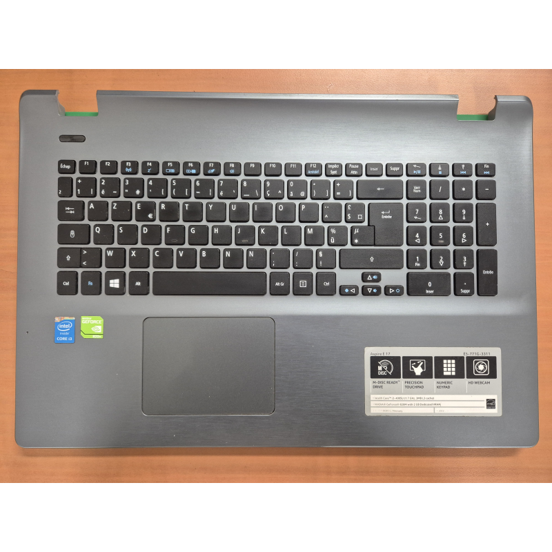Clavier azerty EAZYW00102A pour acer E5-771G|Gris-argent| MYPCSTORE