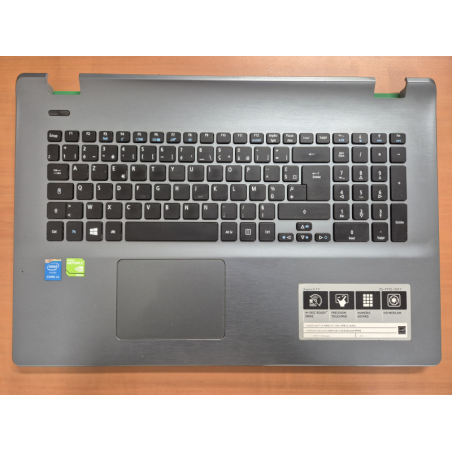 Clavier azerty EAZYW00102A pour acer E5-771G|Gris-argent| MYPCSTORE