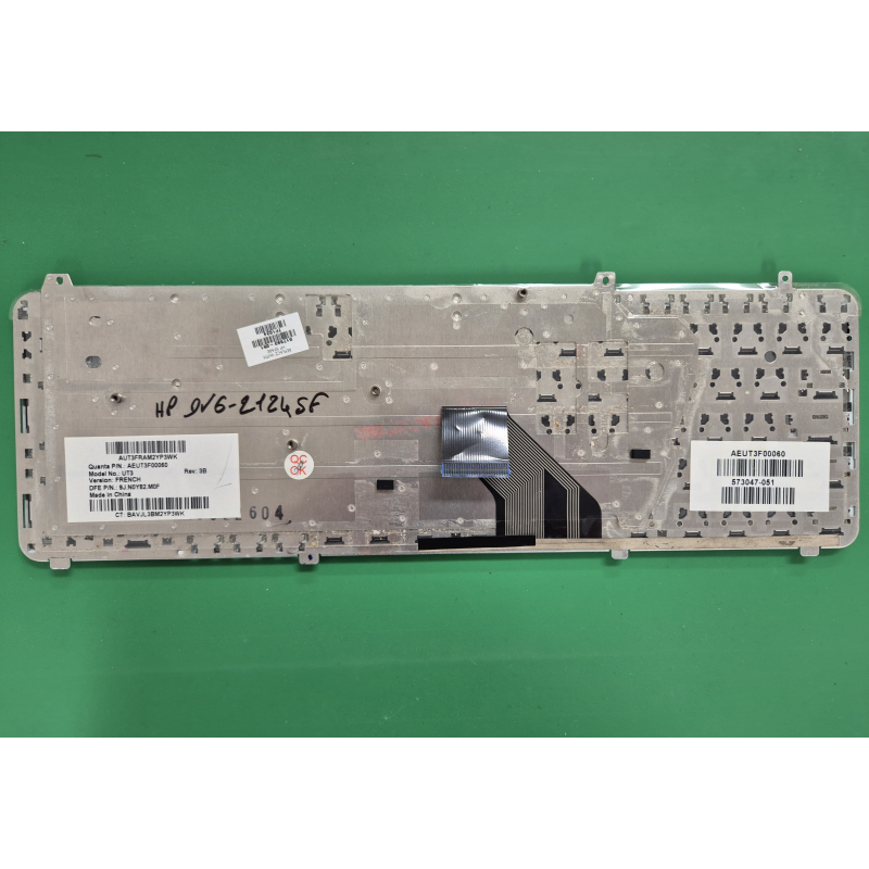 Clavier AZERTY Pour HP Pavilion DV6-3000 Series - Réf. 597635-051 - Occasion Fonctionnel