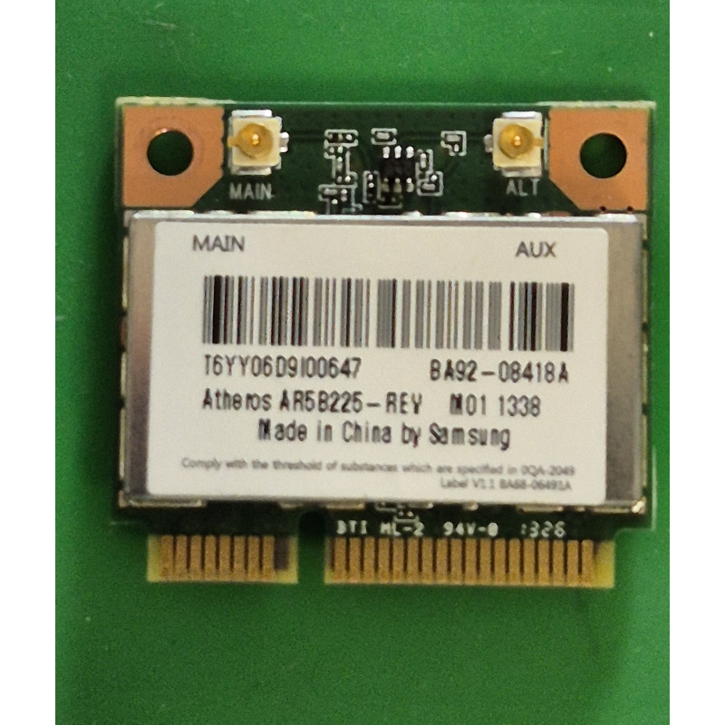 Carte Wi-Fi Bluetooth Atheros AR5B225 pour ordinateur Samsung NP270E5E