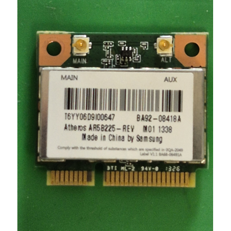 Carte Wi-Fi Bluetooth Atheros AR5B225 pour ordinateur Samsung NP270E5E