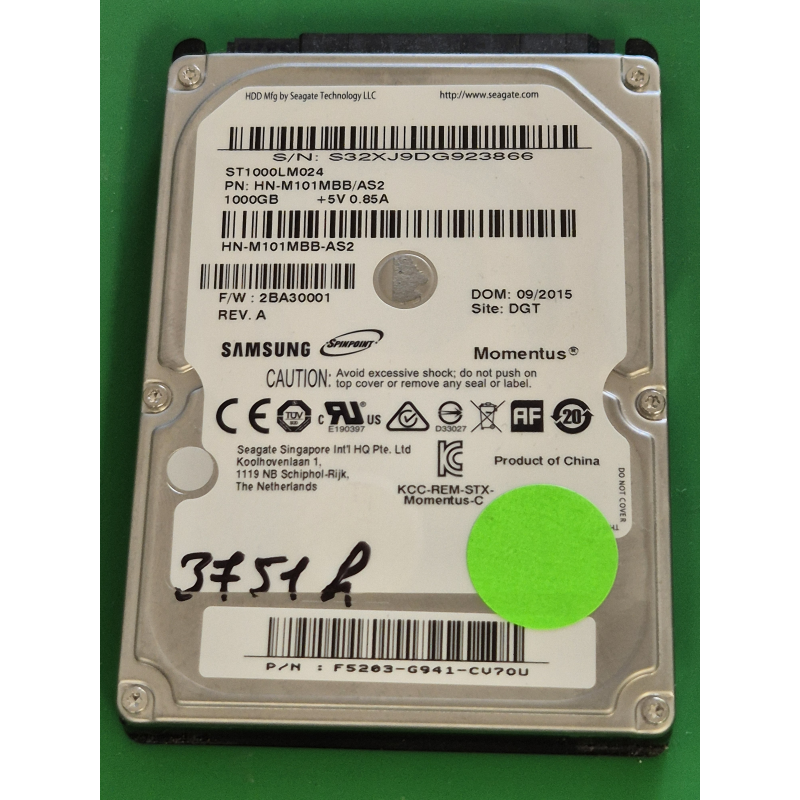 Samsung – HDD Samsung ST1000LM024 – pièce détachée PC portable