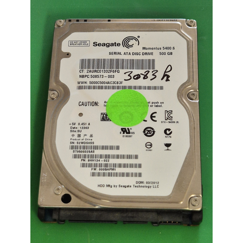 Disque dur Seagate 500Go