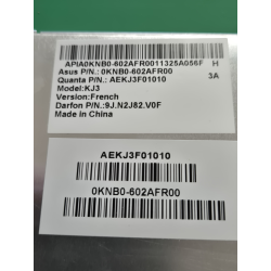 Clavier Azerty blanc 0KNB0-602AFR00 pour ordinateur Asus X75VC