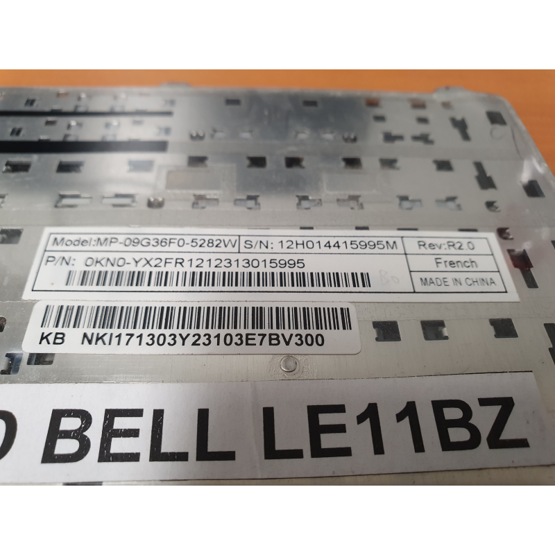 CLAVIER BLANC AZERTY NEUF AVEC CADRE GRIS Packard Bell EasyNote LV11HC Lv44hc 60c1pn5020