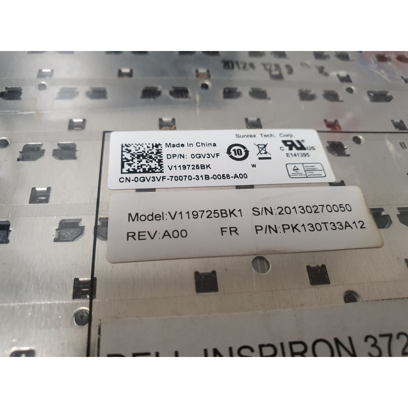 Clavier AZERTY Original Dell Inspiron 3721 - Modèle PK130T32A12 - Occasion Fonctionnel