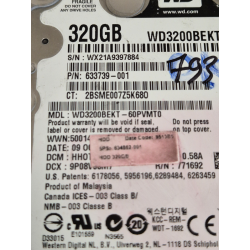 Disque Dur 2.5 pouces 320 Go Western Digital WD3200BEKT-60PVMT0