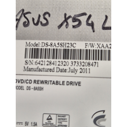 Lecteur Optique Graveur DVD SATA DS-8A5SH23C pour ordinateur Asus X54L