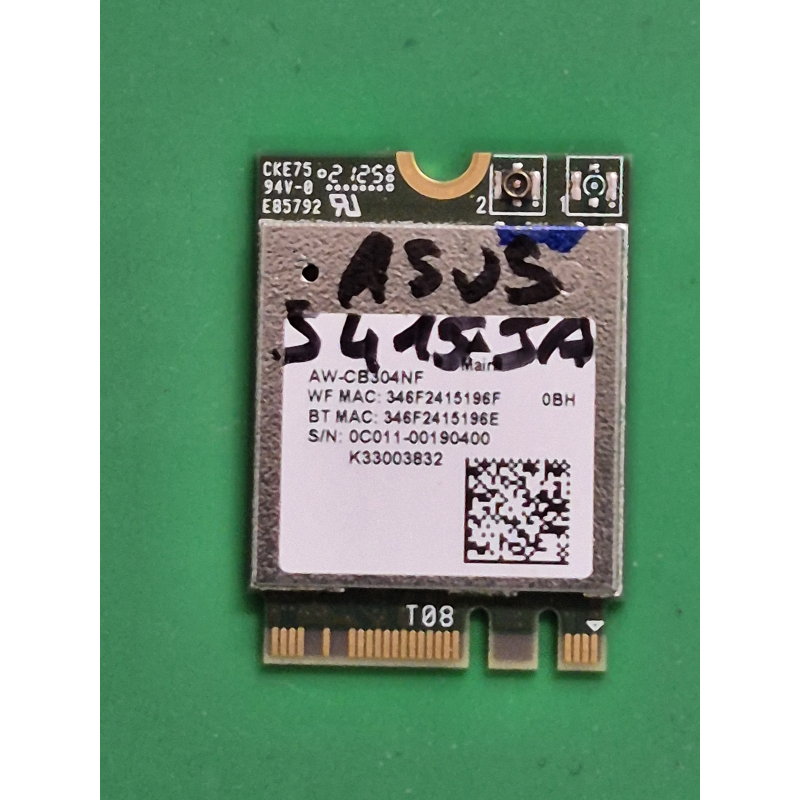 Asus – Carte Wi-Fi Asus S415JA – AW-CB304NF – pièce détachée PC portable