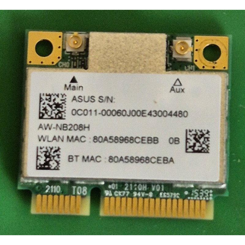 Carte Wi-Fi Bluetooth Qualcomm Atheros AW-NB208H pour Asus E403SA