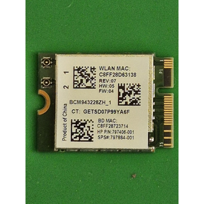 HP – Carte Wi-Fi HP 650 G2 – 797406-001 – pièce détachée PC portable