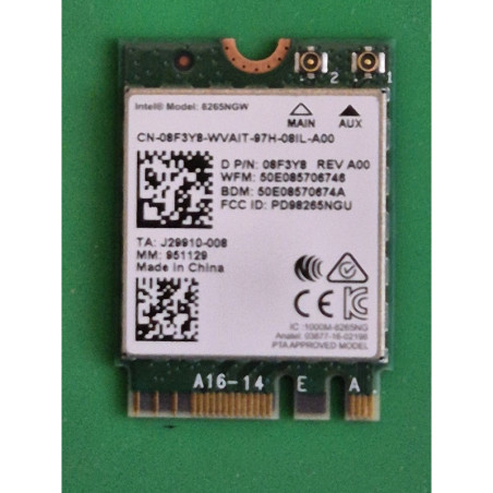 Dell – Carte Wi-Fi Dell Latitude 5400 – 8265NGW – pièce détachée PC portable