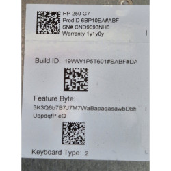 HP – Clavier HP 250 G7 – L50001-051 – pièce détachée PC portable