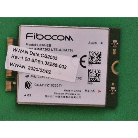 HP – Carte Fibocom WWAN LTE HP EliteBook 850 G6 – L35286-002 – pièce détachée PC portable