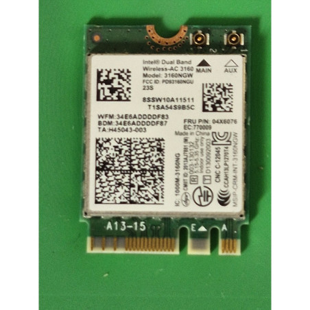 Lenovo – Carte wifi Lenovo B50-80 – 3160NGW – pièce détachée PC portable
