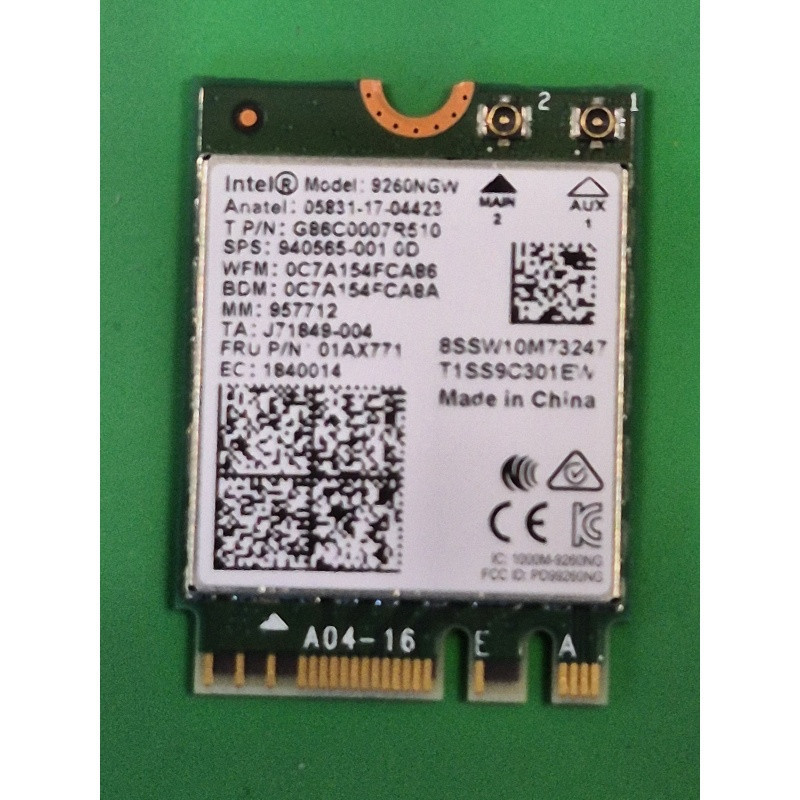 Lenovo – Carte Wi-Fi Lenovo L590 – 9260NGW – pièce détachée PC portable