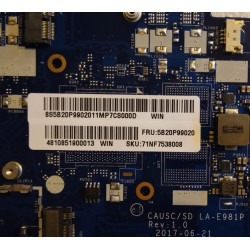 Lenovo – Carte mère Ideapad 320S-15AST – 5B20P99020 – pièce détachée PC portable