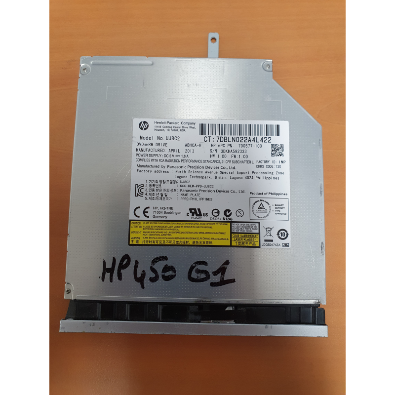 Lecteur optique UJ8C2 pour ordinateur portable HP ProBook 450 G1
