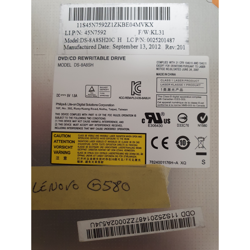 Capot Arrière écran AP0N2000410 Pour Lenovo G580 - Occasion Fonctionnel - Garantie 6 Mois