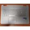 Clavier azerty + topcase pour ordinateur Asus N751JK|gris| MYPCSTORE
