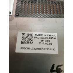 Plasturgie de Base Noire 5CB0L78394 pour ordinateur Lenovo V110-15ISK