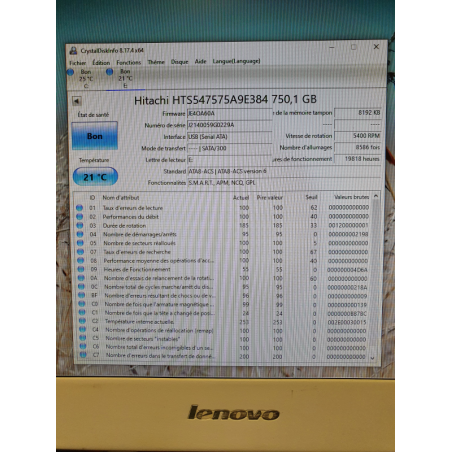 Disque dur Hitachi 750go