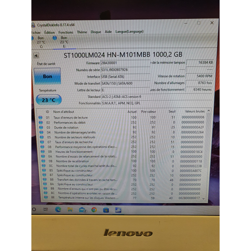 Disque dur Samsung 1to