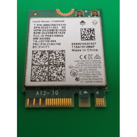 Acer – Carte wifi Acer ES1-533 – 852511-001 – pièce détachée PC portable