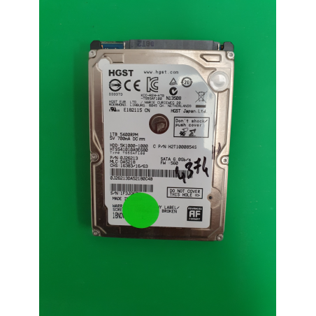 Marque inconnue – Disque dur Hgst 1to – pièce détachée PC portable