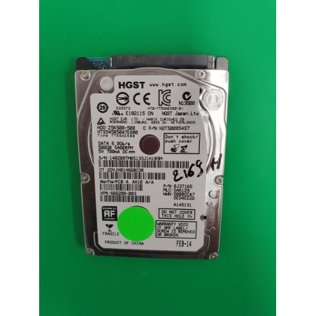 Marque inconnue – HDD HGST Z5K500-500 – pièce détachée PC portable