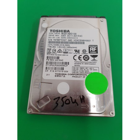 Marque inconnue – Disque dur Toshiba 1to – pièce détachée PC portable