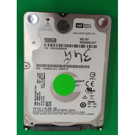 Marque inconnue – HDD Western Digital WD5000LUCT – pièce détachée PC portable