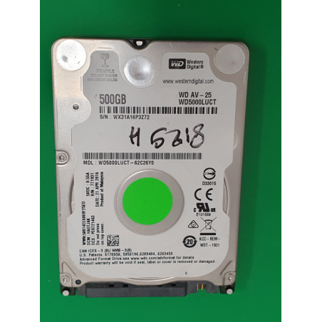 Marque inconnue – HDD Western Digital WD5000LUCT – pièce détachée PC portable