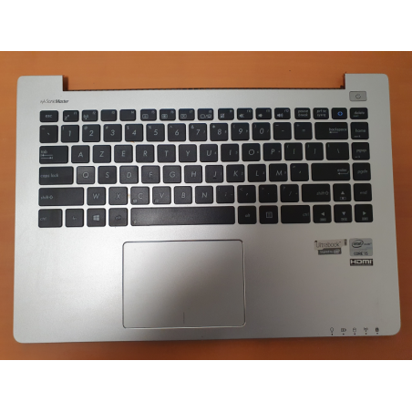Clavier azerty + topcase Gris-Argent 13NB0051AM0401 pour ASUS S400C
