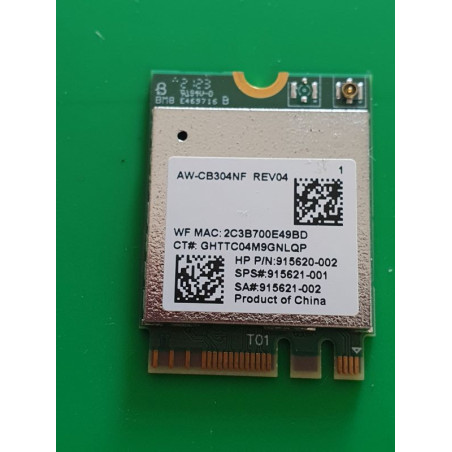 Carte Réseau Wi-Fi Realtek RTL8821CE (915620-002) pour HP 14S-DQ